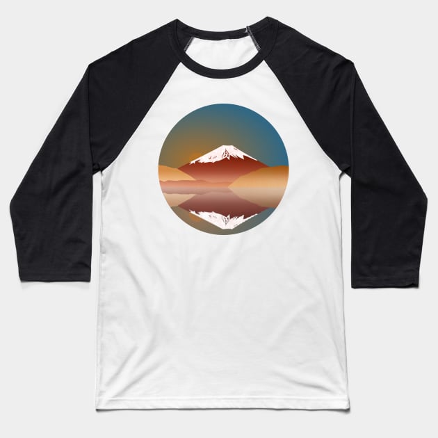 Fuji Mount Baseball T-Shirt by Javisolarte